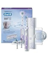Genius 9000 Electric Toothbrush with 3 Replacement Heads & Smart Travel Case, Purple Orchid